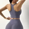 Atuendo de yoga mujer de alto impacto sujetador de sujetador de sujetador de chalecos para el gimnasio de ropa interior entrenamiento entrenamiento de entrenamiento sólido