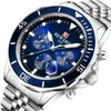 Belöna nya Dign Men Luxury Wrist Watch Top Brand Fashion Wristwatch Stainls Steel Waterproof Man Quartz Watch Reloj