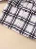 Toddler Boys Plaid Button Up Coat SHE