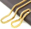 18k NECKLACE PLATED Fashion Chains domineering men's steel thick Necklaces Bracelet Set