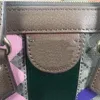 مصمم حقيبة يد الكلاسيكية حمل المرأة البني حقيبة crossbody الأحمر الأخضر الشريط المرقعة حقائب الكتف قماش جلدية سستة تعديل حزام أعلى جودة حقائب اليد محفظة