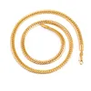 plating 18K Gold 6MM Flat snake chain Hip hop man Bracelet Necklace 16 18 20 22 24 26 28 30 32 inch Fashion jewelry