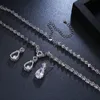 Emmaya Fashion Simple Cubic Zirconia Crystal Women Earrings Necklace Set For Brides Wedding Costume Jewelry Set 220726