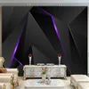 Fashion Black Line Murals Photo Wallpaper for Living Room Bedroom Abstract Wall Papers Home Decor