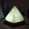 Myy Light Room украшения соляная скала лампа пирамида хрустальная ночная стола для спальни украшение дома деревянные декор подарки подарок Pwrwa