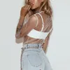 Summer Sexy Lace Mesh Sheer T Shirt Women Transparent Tops Turtleneck Se genom Cover Up Summer Female Tshirt 220526