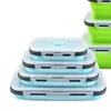 Silikon Lunch Box Collapsible Bowls Food Container BPA Gratis matlagring Container Mikrovågsfrys Safe 20220617 D3