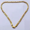 Solid Stamep 585 Hallmarked 24 K Yellow Fine Gold Filled Europe Figaro Chain Link Halsbandlängder 8mm italiensk länk 60CM321L252Z5112391