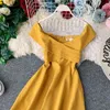 Vintage Slim Ruffles Sexy Off Shoulder Summer Autumn Long Dress Vestido De Festa Women Casual Elegant Party dress Tunic Vestidos Y220413