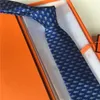 2022 Designer Ties Men Neck Ties Fashion Mens Neckties Letter Print Handmade Business Leisure Cravat Luxury Top Quality