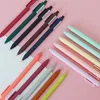 5PcsPack Kaco Gel Stift Kawaii Push Zeichen Stifte mit Nachfüllung für Xiaomi Gel Stift 05MM Farbe Tinte Nette büro Schreibwaren Liefert 220714