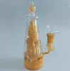 glass bong bongs ash catcher bubbler Smoking Accessories Hookahs Pagoda type porous glass hookah pipe 14mm female intoxicating by full height of the drilling rig