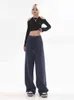 Style coréen Side Stripe Cargo Pants y2k Rétro Élastique Taille Haute Baggy Pantalon De Jogging Split Ruché Joggers Femmes Mode Pantalon T220728