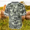 Camicia da baseball con nome personalizzato Chicken Camou Jersey 3D All Over Printed Uomo Casual s hip hop Top 220707