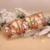Boże Narodzenie drewniane wisiorek Wesołych dekoracji świątecznych do domu Cristmas Ozdoba Xmas Navidad Prezenty szczęśliwego nowego roku 2023