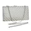 Bolsas de noite Bolsas de mensagens de miçangas com miçangas diamantes embreagem de pérolas de pérolas v design de cristal saco de casamento ym1057evening