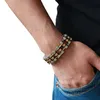 16mm Heavy Gold 316L Stainless Steel Bicycle Motorcycle Chain Bracelets Punk Cool Men Black Motor Biker Bike Link Bracelets Bangle Jewelry