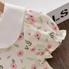 Vestidos de menina urso líder doce doce garotinha grade coreana estilo estilo verão figurmina mangas moda garotas 3-8ygirl's