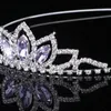 Kopfbedeckungen Kid Girls Crystal Tiara und Kronhaarbänder Braut Hochzeit Prom Crown Prinzessin Haar Ornamente Kopfstück