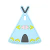 Teepee Teether BPA Free Silicone Tipi Ingestão de enfermagem Diy Colar Diy Colar de chupeta Dummy Pingents Acessórios de brinquedos de brinquedos