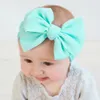 Fascia per capelli Waffle Bowknot Fascia per capelli Ragazze Solid Plain Candy Hairband Accessori per capelli per bambini Nylon Head Flower Boutique Elastic Turban Headwrap BB8055