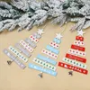 Kerstdecoraties ornamenten houten hangers jaar hangende geschenken kerstboomdecoratie diy houten ambacht huis bruiloft kinderfeestje