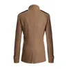 Plus Size Men's Windbreaker Jacket Solid Color Double-Breasted Formal Business Winter Jacket For Work Outerwear L220725