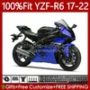 Órgão de injeção para Yamaha YZF-600 YZF R6 R 6 600 CC 2017-2022 Bodywork 119No.181 YZF-R6 YZFR6 17 18 19 2020 2021 2022 YZF600 2017 2018 preto azul 2019 20 21 21 21