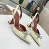 sandali con tacco alto da donna firmati scarpe a punta con fibbia in cristallo di girasole impreziositi sandali con borchie moda estiva scarpe con suola in cuoio con tacco da donna