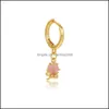 Dangle Chandelier Earrings Jewelry Ocean Series Small Hoop Animal 18K Gold Plated Colorf Zircon Cute Hi Dh8Ay