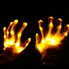 UPS Fidget Toys Led Party Gloves Luminous Swarking Skull Glove Gloween Toy Toy Stage Costume Рождественские принадлежности