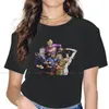 Koszulka damska jedzenie Hip Hop Tshirt jojos dziwaczna przygoda Jonathan Joestar styl tops