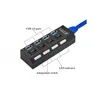 Hubs High Speed ​​4 Port USB 3.0 Multi Hub Splitter Expansion med Switch för Desktop PC Laptop Power Adapter ExpanderUSB