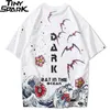 Hip Hop T-shirt Männer Streetwear Harajuku Japanische Große Welle T-shirt Kurzarm Baumwolle Sommer Casual Floral T-Shirt Mode 220323
