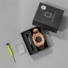 Apple Watch Series 8 7 6 5 4 SE 럭셔리 프리미엄 스테인레스 스틸 모드 키트 보호 케이스 밴드 스트랩 커버 iWatch 44mm 45mm 41mm 40mm