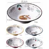 8 inch Ceramic Bowl dle Forest Animal Design Large Creative Restaurant Household Flower 220408