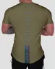 Maglietta da uomo in cotone a maniche corte da palestra Maglietta slim riflettente casual Fitness Bodybuilding Allenamento Tee Tops Abbigliamento estivo 220614