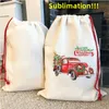 Sublimación Christmas Santa Sack Blanks Christmas Bag Santa Sack Canvas Bag Muchos estilos Christmas Gift Bags Gran tamaño personalizado