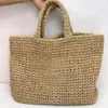 Designer axel sängkläder väska kvinnor strandsäckar lyxhandväskor mode mesh andningsväskor vävd shopping för sommar halmmikrofiber tote broderad dicky0750