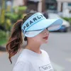 Fashion Summer Vr Empty Top Breathable Wide Visor Female Caps Sports Beach Sun Hats 220627