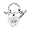 2022 Graduation Keychain Pendant Stainless Steel Heart Keychains Key Chain Luggage Decoration Keyring Creative Graduation Gift