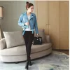 Women's Leather & Faux Coat Women 2022 Autumn Winter Korean Slim Top Jacket Black Pink Blue Fashion Short PU Female N1436Women's