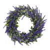 Decoratieve bloemen kransen lavendel voordeur 13 '16' groene bladeren slinger voor lente zomer kunstmatige kransjaar boerderij