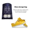 Sacos de armazenamento Sapatos de viagem portáteis Bolsa organizadora de sapatos de tração de plástico transparente à prova d'água para homens MulherStorage