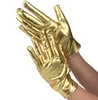 2022 Faux Long Leather Gloves Sexy Stretch Punk Rock Glove Shiny Metallic Mittens Skinny Glove Cosplay Costumes Dance Gloves 52/42/22cm