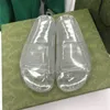 Printemps et été nouvelles pantoufles fraîches verre Transparent caoutchouc femmes hommes chaussures