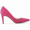 Loslandifen Classic Sexy exe ee 8cm Mid High Heels Women Pumps Faux Suede Party Dress Wedding Shoes Big 10 Color G220527