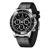 huiya06 최고 품질의 남자 시계 전체 기능 스톱워치 패션 캐주얼 시계 시계 시계 고급 자동 기계 기계식 클래식 시계