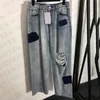Рубкие брюки с прямыми джинсами для женщин -дизайнерская печать с высокой талией шарм, дамы джинсовая одежда четыре сезона