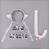 Cosplay Headwear Lo Mother Accessories Maid Lace Cat Tail Ears Pannband Set Accessoires Sexiga leksaker för kvinnor